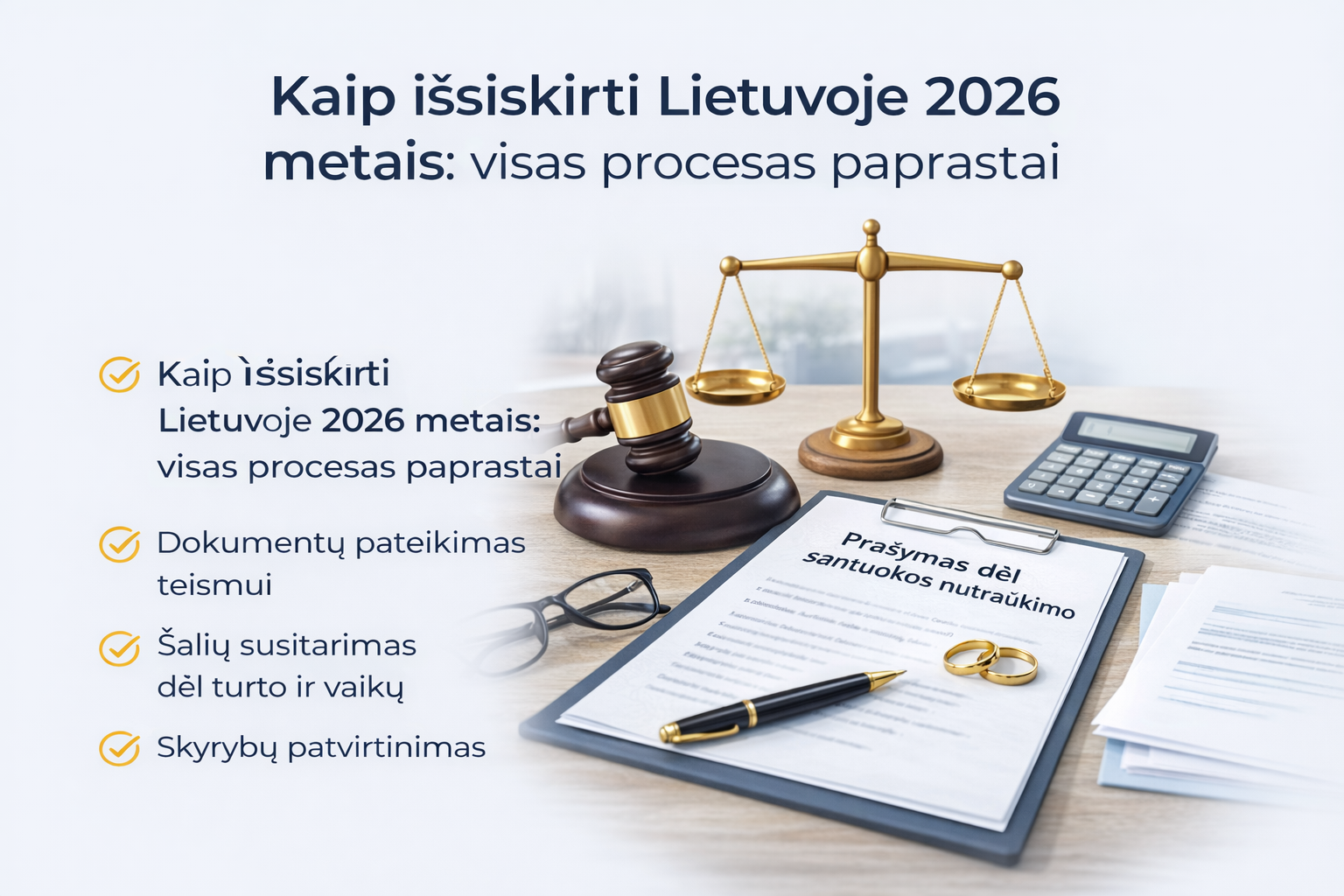 Kaip išsiskirti Lietuvoje 2026 metais: visas procesas paprastai